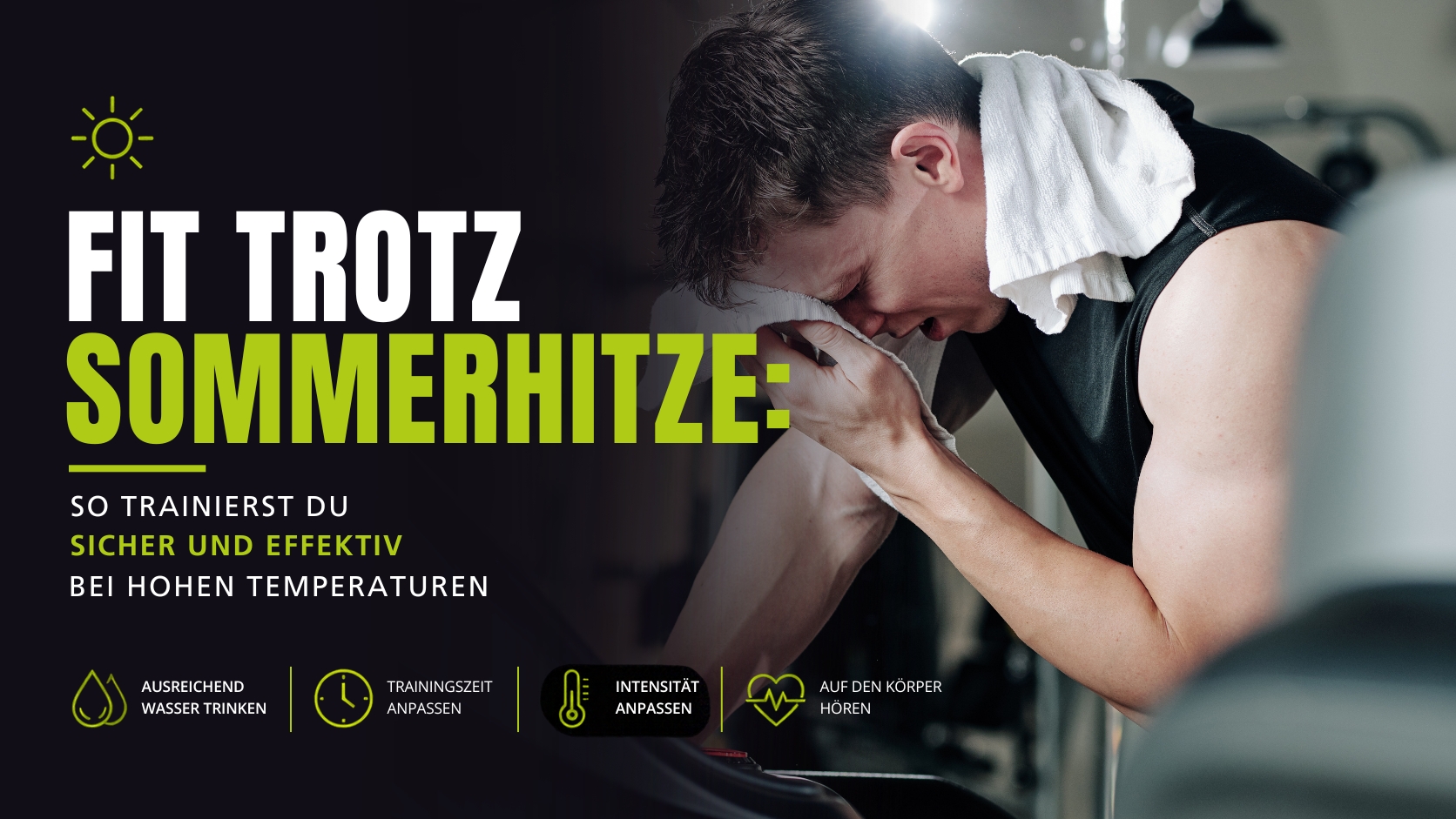 Sportlerin trinkt während einer Trainingspause Wasser im Fitnessstudio, um bei hohen Temperaturen leistungsfähig zu bleiben und ausreichend Flüssigkeit aufzunehmen.